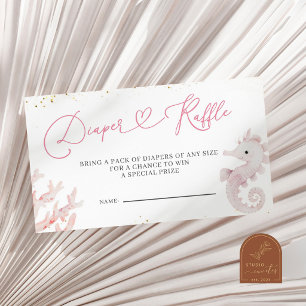 Pink Sea Diaper Raffle Card