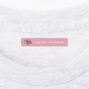 Pink Sea Turtle Iron on Clothing Labels