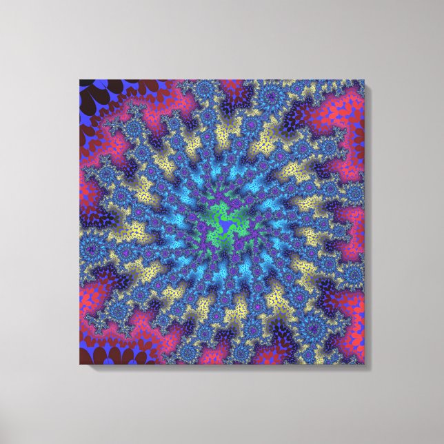 Pink Seafoam Burst Canvas Print (Front)