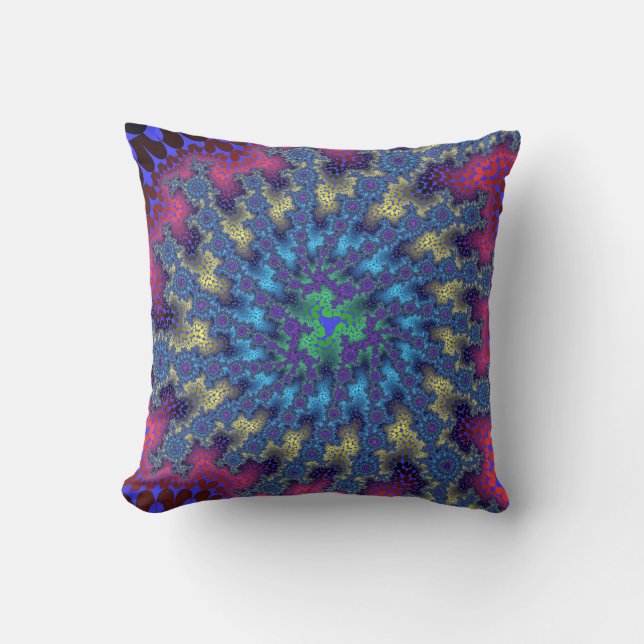 Pink Seafoam Burst Cushion (Front)