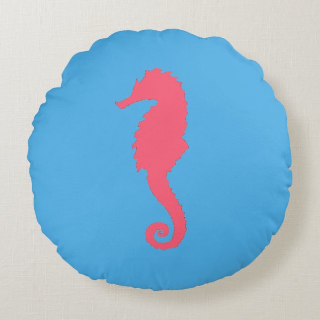 Pink Seahorse Pillow (Front)