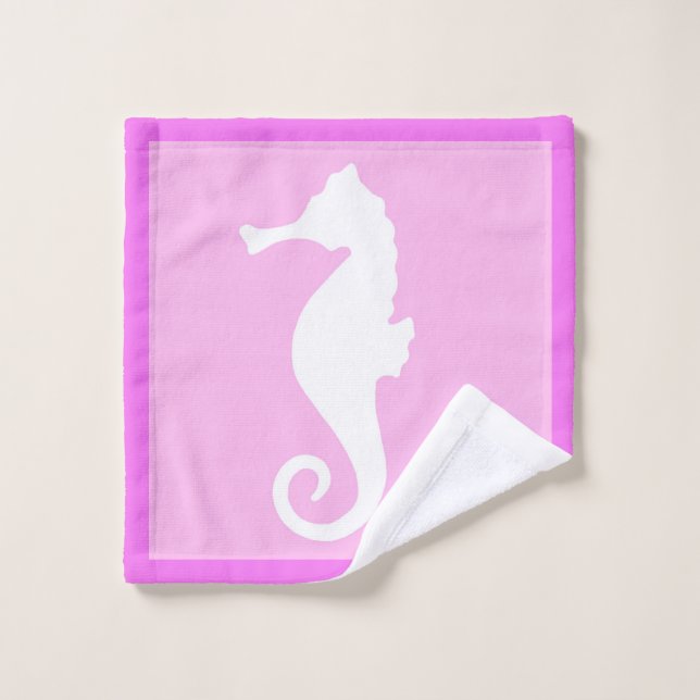 Pink Seahorse Wash Cloth (Wash Cloth)