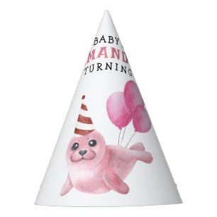Pink Seal 1st Birthday Under The Sea Party Hat