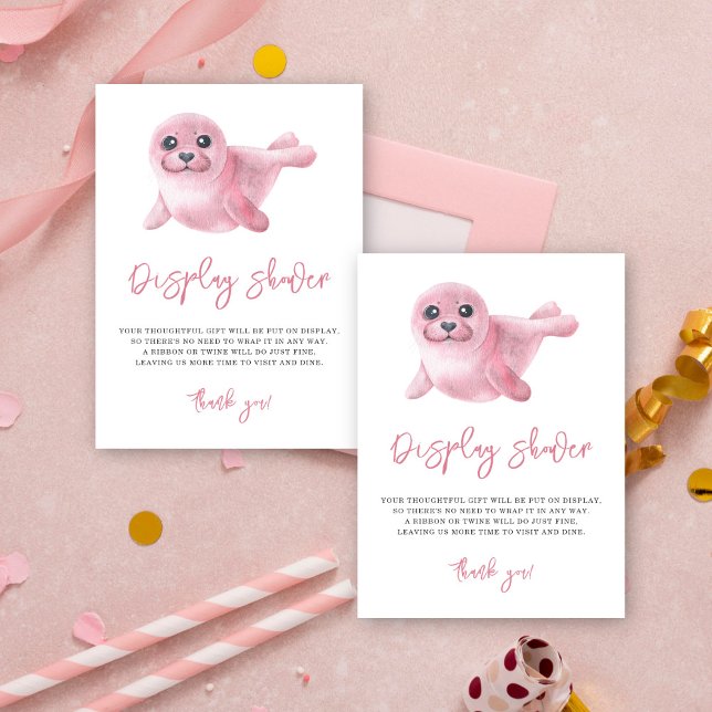 Pink seal - display shower enclosure card (Creator Uploaded)