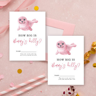 Pink seal - how big is mummy's belly enclosure card