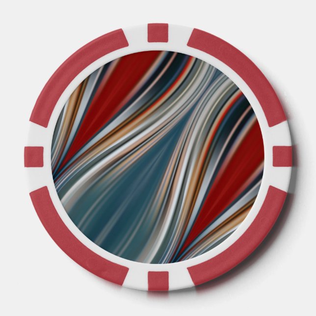 pink seamless pattern flow on poker chip (Front)