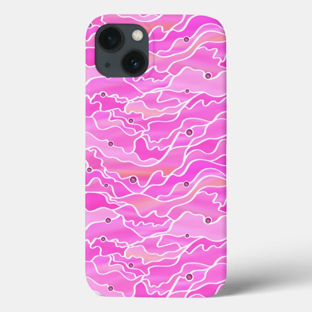 Pink Seascape Seamless Design Case-Mate iPhone Case (Back)