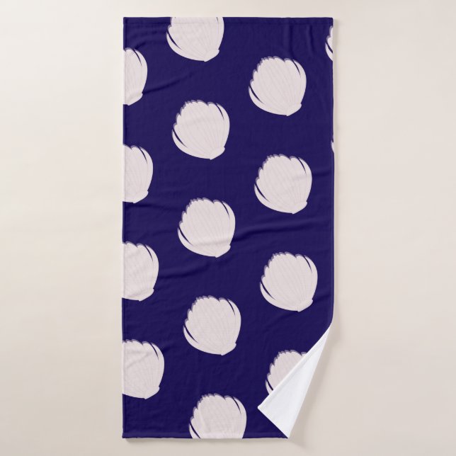 Pink Seashells Pattern Beach Bath Towel (Bath Towel)