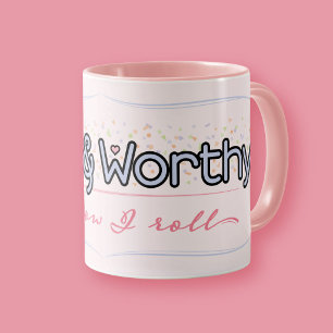 Pink Self Worth Affirmation for Women Tanya Lumere Mug