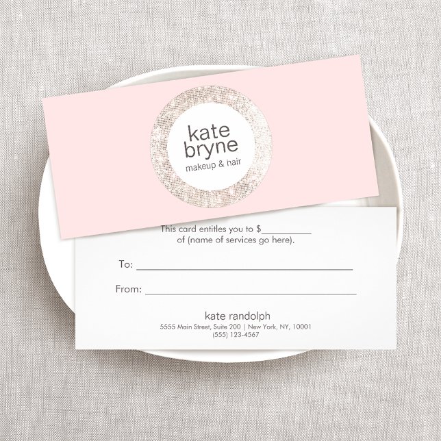 Pink Sequin Beauty Salon Gift Certificate (Creator Uploaded)