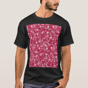 Pink sequined texture, vintage pattern T-Shirt