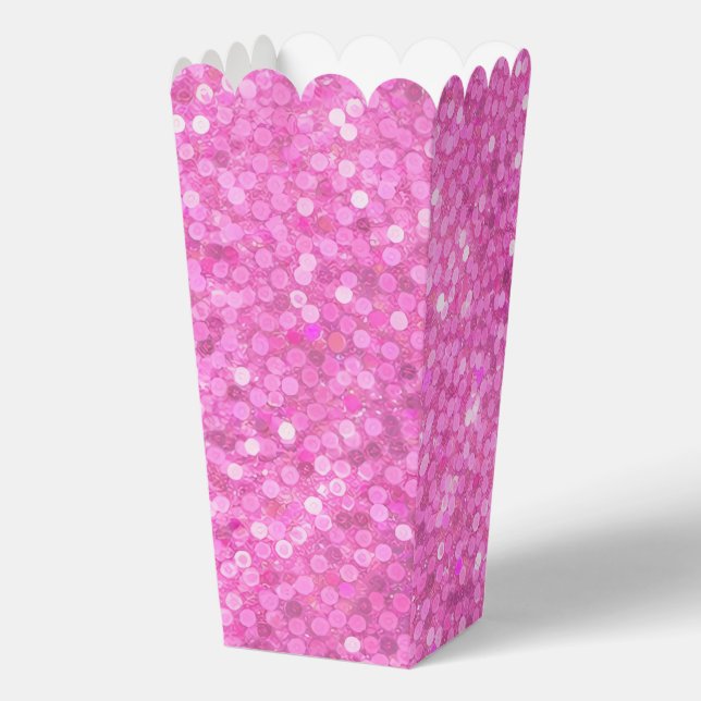Pink Sequins Bling Favour Box (Front)