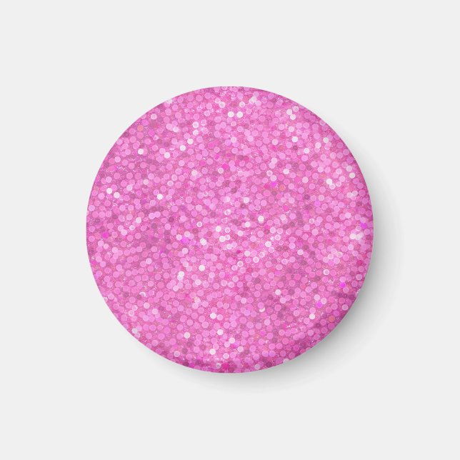 Pink Sequins Bling Magnet (Front)