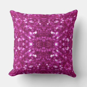 pink sequins cushion