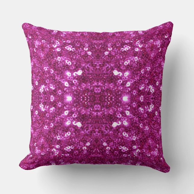 pink sequins cushion (Front)