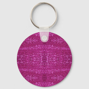 pink sequins key ring