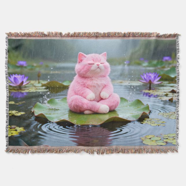 Pink Serenity 001 Throw Blanket (Front)