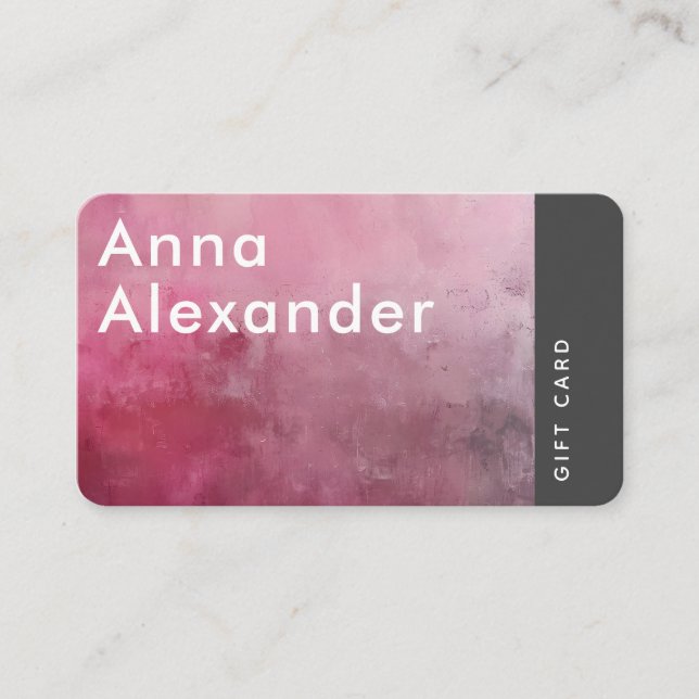 Pink Serenity Design 1 Gift Card (Front)
