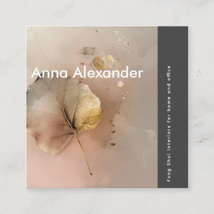 Pink Serenity Design 3 Square Business Card