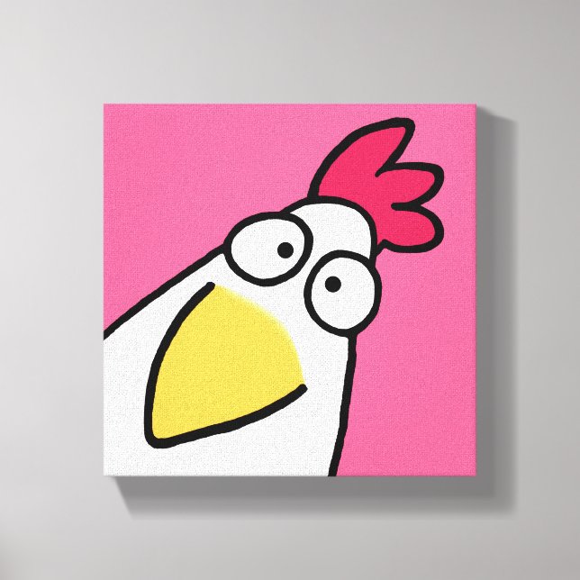 Pink SERIOUS CHICKEN by Sandra Boynton Canvas Print (Front)