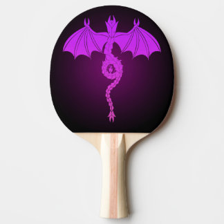 Pink Serpent Dragon Ping Pong Paddle