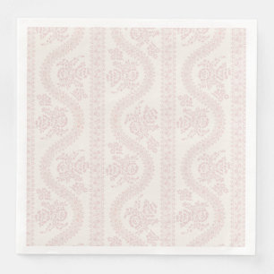 Pink Serpentine Floral, Cream Napkin