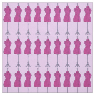 Pink Sewing Dressform Mannequin Fashion Design Fabric