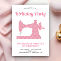 Pink Sewing Machine Birthday Party