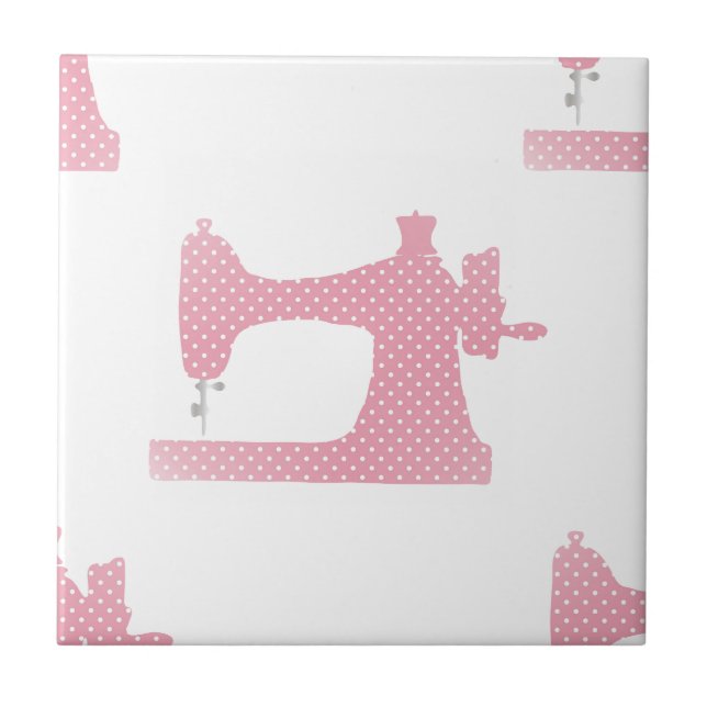 pink sewing machine tile (Front)