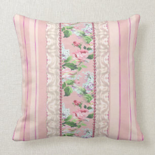 Pink "Shabby Chic" Throw Pillow