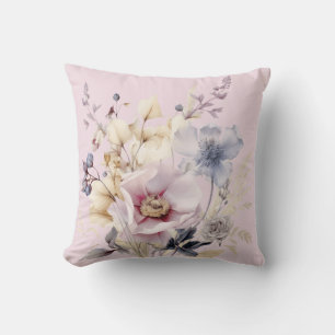 Pink Shabby Chic Vintage Throw Pillow