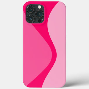 Pink Shades Curved Geometric Shapes iPhone 13 Pro Max Case