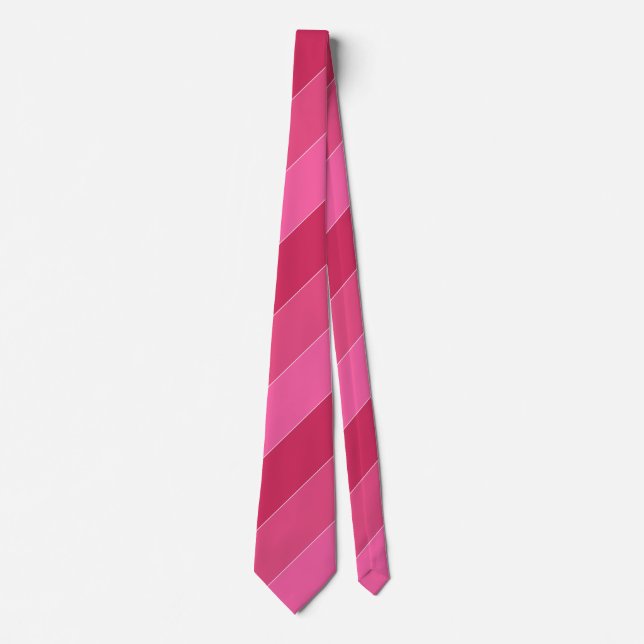 Pink Shades of Hawaii Stripes Tie (Front)