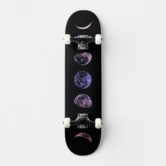 Pink Shadow Moon Skateboard (Front)