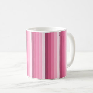 Pink shadow stripes coffee mug