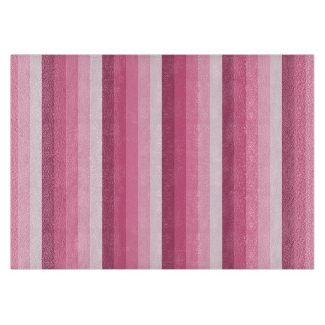 Pink shadow stripes cutting board (Front)