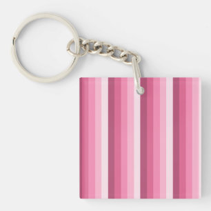 Pink shadow stripes key ring