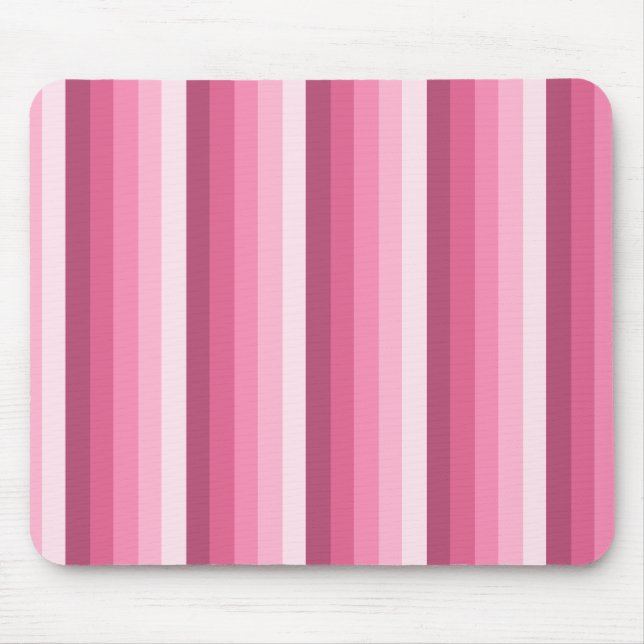 Pink shadow stripes mouse pad (Front)