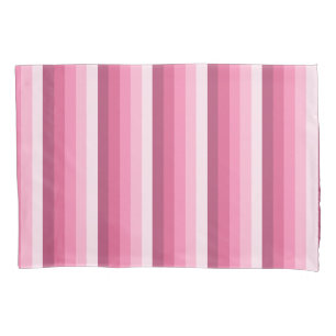 Pink shadow stripes pillowcase