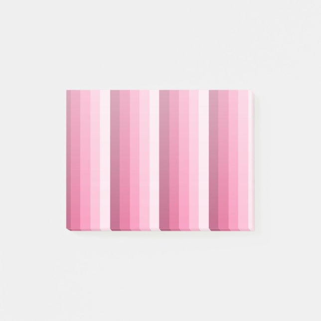 Pink shadow stripes post-it notes (Front)