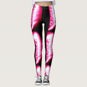 pink shadows black leggings