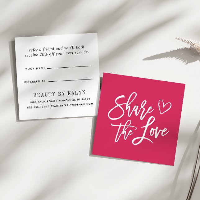 Pink | Share the Love Square Referral Card (Creator Uploaded)