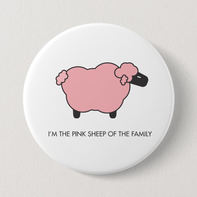 Pink Sheep 7.5 Cm Round Badge (Front)