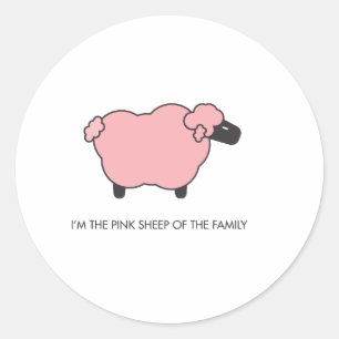 Pink Sheep Classic Round Sticker