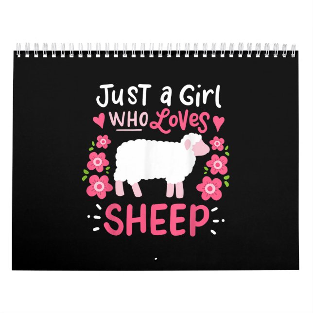 Pink Sheep | Just A Girl Who Loves Sheep Gift Calendar (Cover)