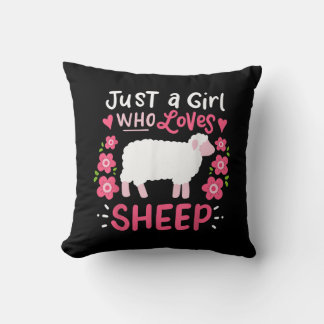 Pink Sheep | Just A Girl Who Loves Sheep Gift Cushion