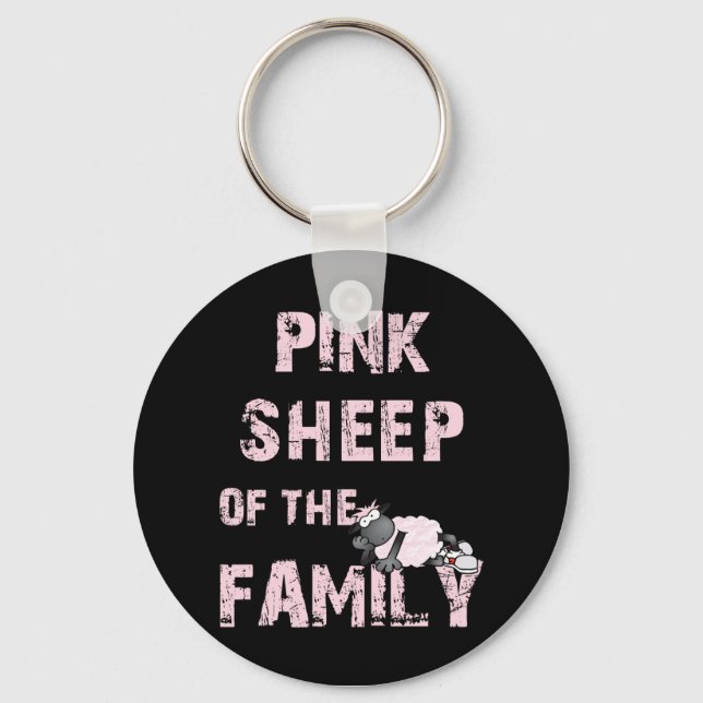 Pink Sheep Key Ring (Front)