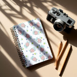 Pink Sheep with Flowers & Berries - Cute Pattern Planner<br><div class="desc">Sweet and whimsical,  this hand-drawn pattern features fluffy pink sheep outlined in teal,  scattered with tiny flowers,  berry dots,  and speckled confetti on a warm cream ground. Soft blush shadows add depth while the playful doodle style keeps it kid-friendly and modern.</div>