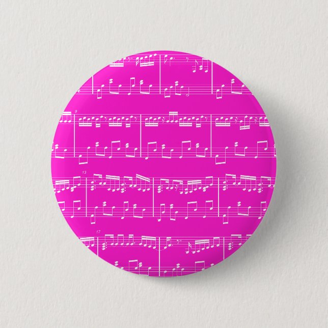 Pink Sheet Music Button (Front)
