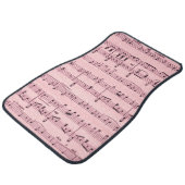 Pink  Sheet Music Car Mat (Angled)